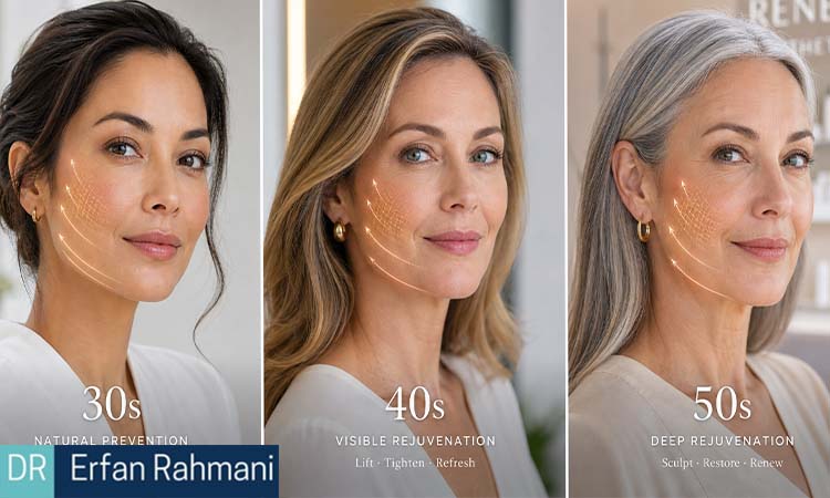 non-surgical face lift by age